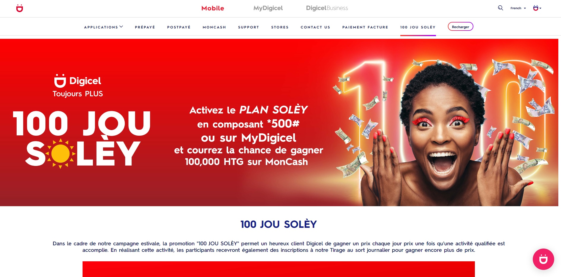 Digicel: 100 JOU SOLÈY